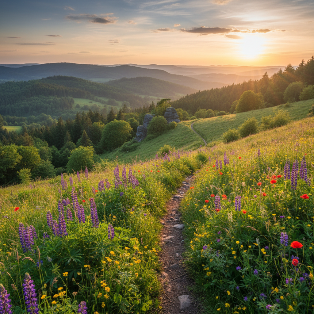 Wandelpaden door de groene Noord-Eifel bij Stolberg